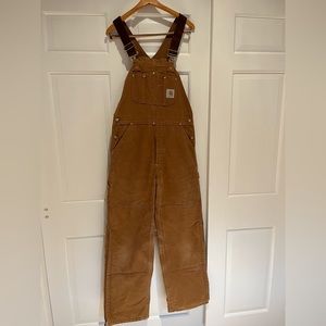 Carhartt Men's Overalls 32x32 Tan Brown